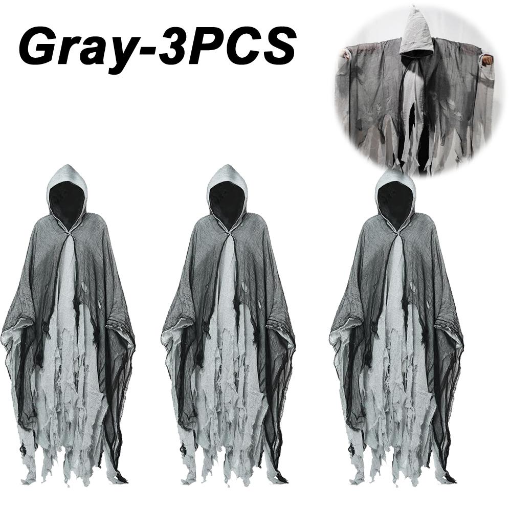 Halloween Cloak Witch Cloak Grim Reaper Costume Cloak Haunted House Costume Dress Up Horror Trick Costume Props
