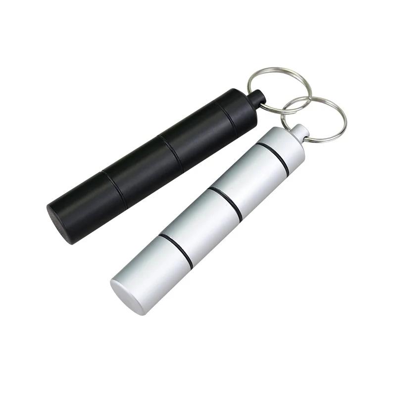 Mini Portable Aluminum Waterproof Pill Box Shell Sealed 3-hour Grid One Day Organizer Tablet Travel Medical Vitamin Fish Oil.