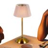 3 Color Lights Small Pleated Table Lamp Touch Control Nightstand Light Desk Ambient Light  Bedroom