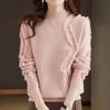 Sweater for Women Autumn Winter Thickened Warm Knitted Stretchy Long Sleeve High-neck Tops