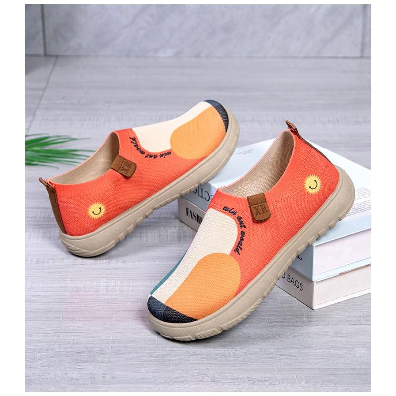Fashion Trendy Casual Shoes 2025 New Painted Soft Surface Thick Sole Anti Slip Casual One Foot Shoes for Women Zapatillas De Deporte
