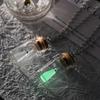 Halloween Glow Tiny Ghost In A Bottle Pendant Necklace for Women Jewelry Festival Gifts