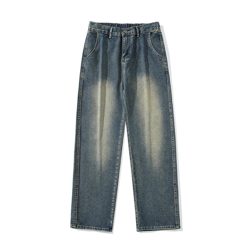 Jeans for Men and Women, Loose Straight and Versatile Trendy Casual Trousers