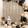2 Pack Fringe Curta Backdrops, Foil Fringe Curta, Door Streamers for Birthday Wedding Bridal Shower Holiday Graduation Party Decorations, Photo Booth