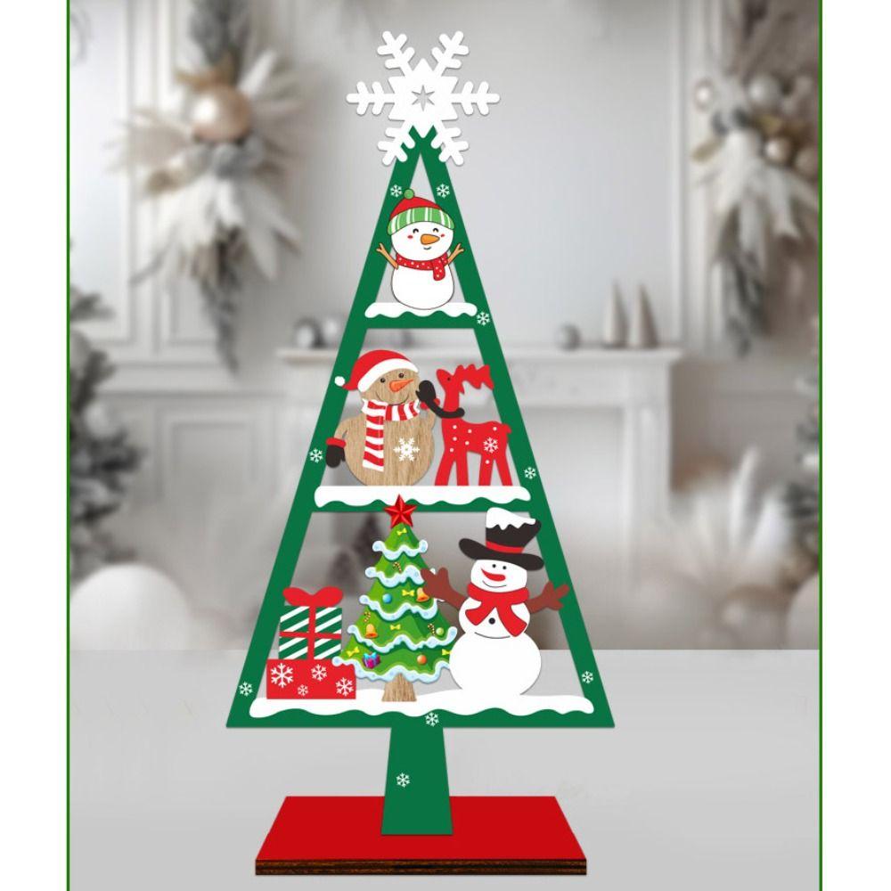 Santa Claus Desktop Decoration Wooden Tabletop Sign Exquisite Christmas Signs Plaque  Home Decor