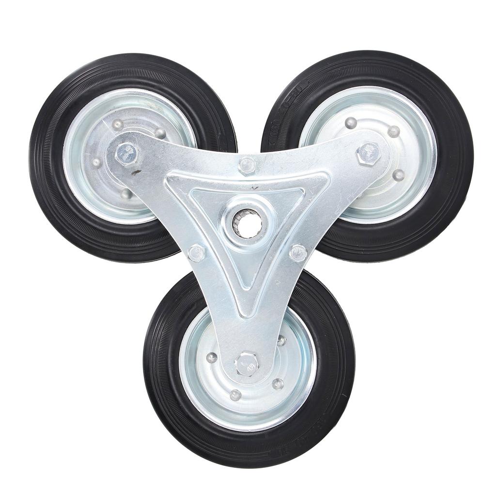 Stair Climbing Wheel 6 Inch 300LBS Load Capacity Heavy Duty Triangular Wheel Solid Rubber Shopping Cart Caster