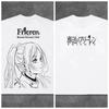 Frieren: Beyond Journey's End Manga Sketch Double-Sided T-Shirt, Unisex Elf Mage Frieren Anime Fan Streetwear Tee, 100% Cotton Casual Oversized Top