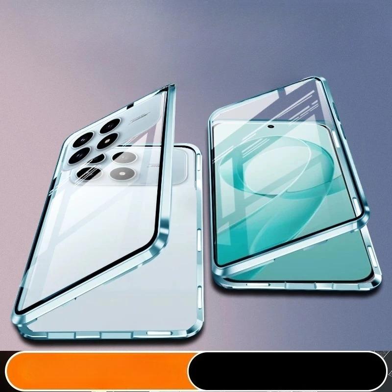 360 Metal Full Protection Tempered Glass Case for POCO F8 Ultra F8pro Shockproof Bumper Back Cover for Redmi K90 Pro Max