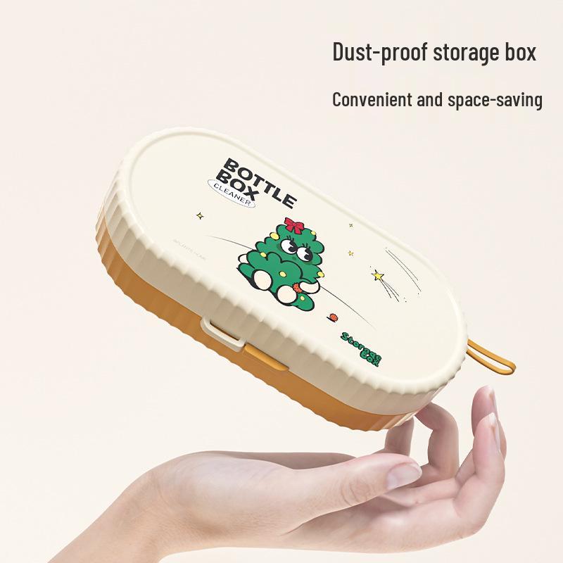 6-in-1 Silicone Baby Bottle & Nipple Cleaner with Drain