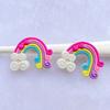 10/20pcs Cute Rainbow PVC Flexible Glue Flat Back DIY Scrapbook Embellishment Phone Craft Decoration F40