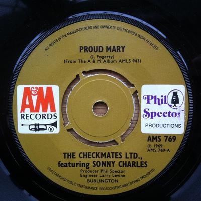 7-Zoll-Schallplatte CHECKMATES LTD., SONNY CHARLES - Proud Mary AMS769 A&M Records 1969 UK Soul/Funk Gebraucht
