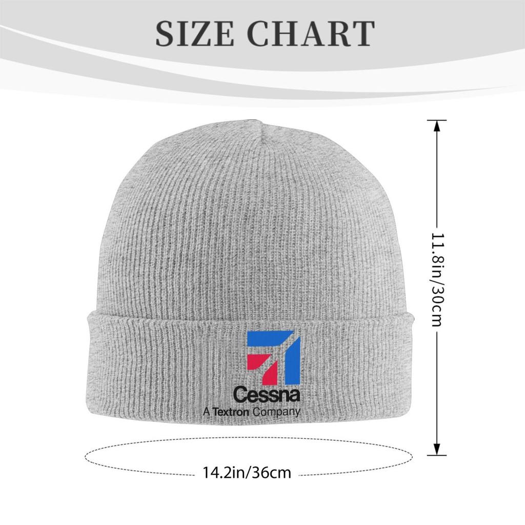 Cessna Logo Warm Knitted Cap Winter Knit Bonnet Hat Skullies Beanies Hip Hop Caps for Unisex