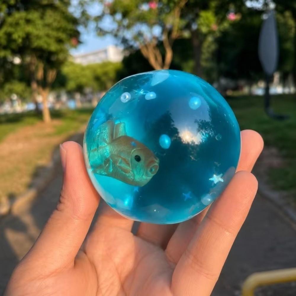 Slow Rebound Goldfish Ball Fidget Toy Transparent Goldfish Ball Squeeze Toy For Adults