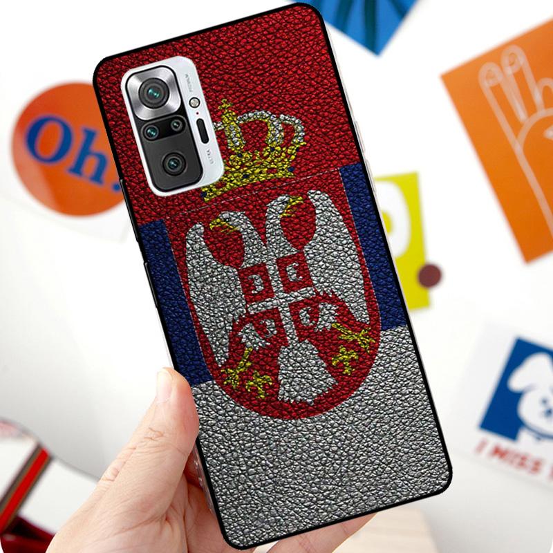 Flag of Serbia Serbian Case For Xiaomi Redmi Note 12 Pro 11 8 9 10 Pro 9S 10S 11S 12S Redmi 12C 10C 9C 10A Cover