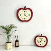 Neue Kreative Apple Wanduhr Heimdekoration Uhr Desktop Ornamente Leise Stanzfreie Wandhängende Uhr Ständeruhr