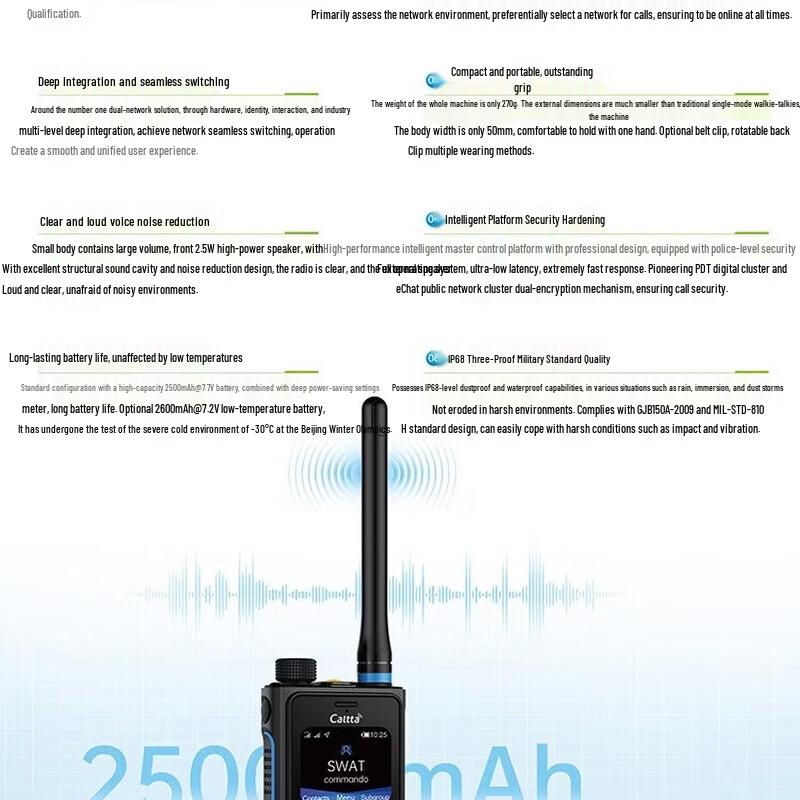 Caltta GH960S Dual-Mode Digital Trunking Radio (CN Version)