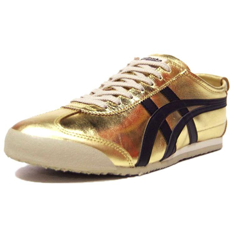 ONITSUKA TIGER Mexico 66 Lightweight Comfortable Sports Low-Top Lifestyle Shoes Unisex Sneaker Gold Black THL7C2-9490