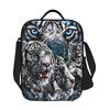 Tiger And White Tiger Patterns Lunch Bags Insulated Bento Box Waterproof Lunch Tote Picnic Bags Cooler Bag for Woman Girl Travel