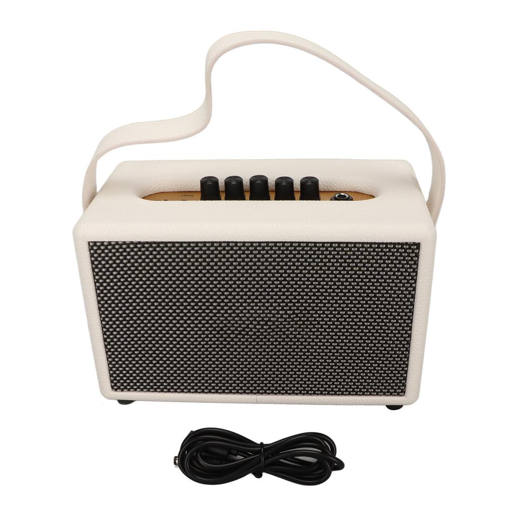 Altavoz Bluetooth Vintage de Cuero Portátil Graves Pesados Reproductor de Música Altavoz Inalámbrico para Exterior