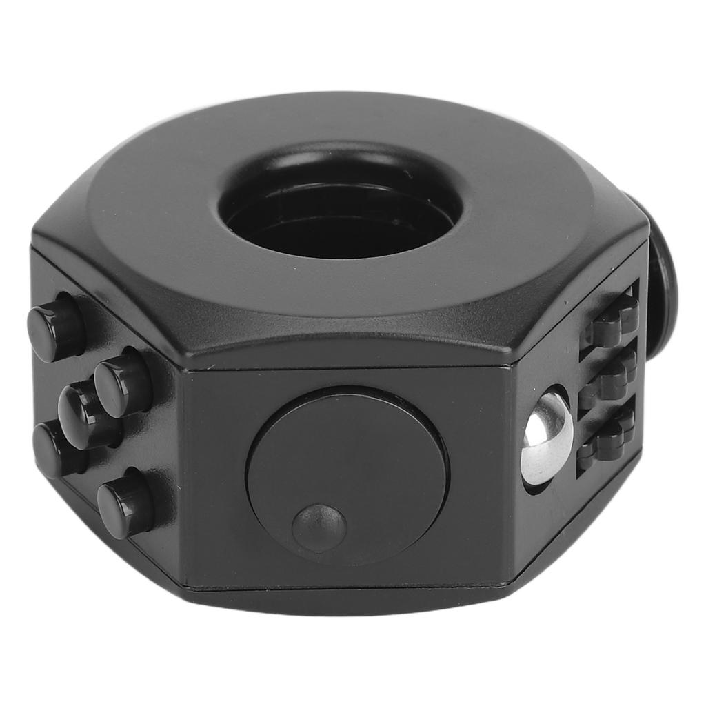 Rotating Decompression Ring Toy 360 Degreen Kmob Finger Button Roller Fingertip Stress Reduction Ring Toy Black