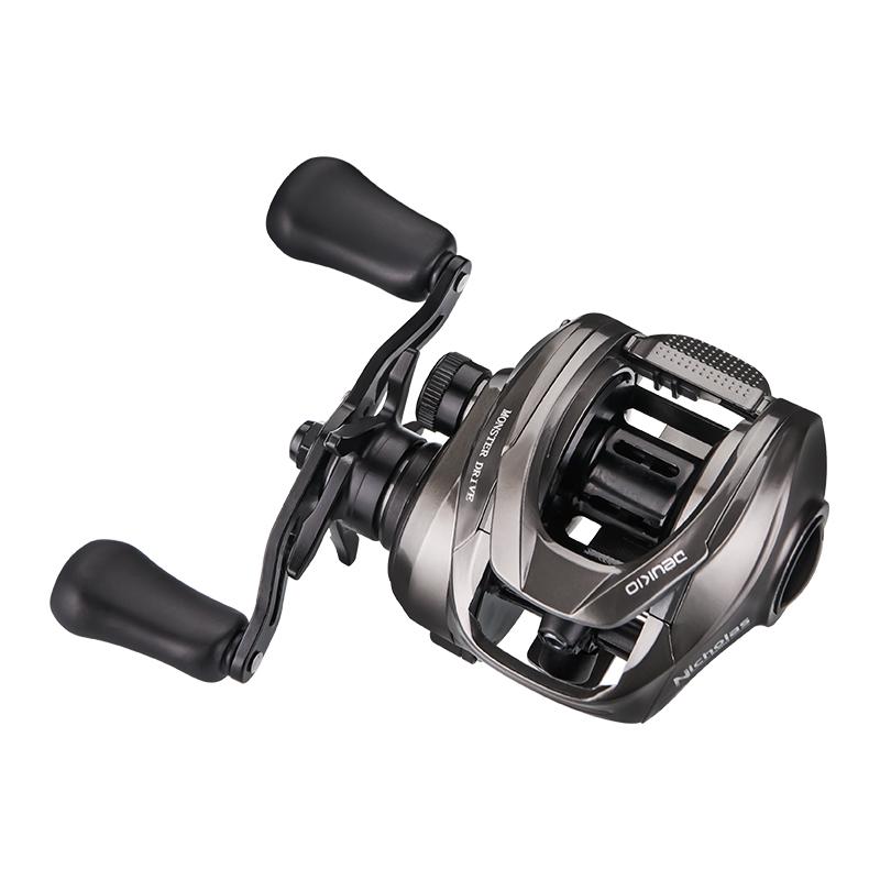Big Sound Centrifugal Magnetic Dual Brake System 7.0:1 High Ratio 8Kgs Max Drag Power Baticasting Fishing Reel with Alarm System Big Catch Lure Reel