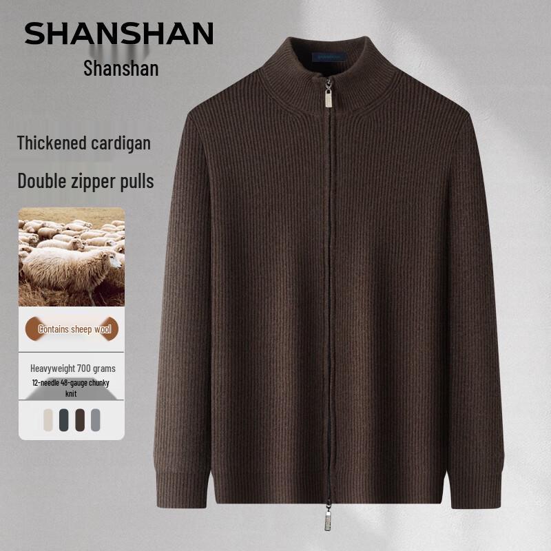 

SHANSHAN Men s Wool Blend Thick Warm Turtleneck Sweater L