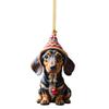 Adorable Acrylic Dachshund Car Interior Hanging Ornament For Festive Home Decoration