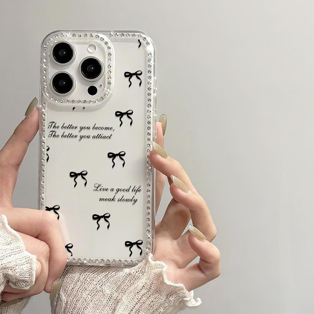 Bracelet Chain Phone Case For iPhone 17 16 15 13 14 for 17Air 17 12 14 16 Pro 17 14 16 Pro Max Sparking Diamond Cute Pattern Hard Cover With Lanyard
