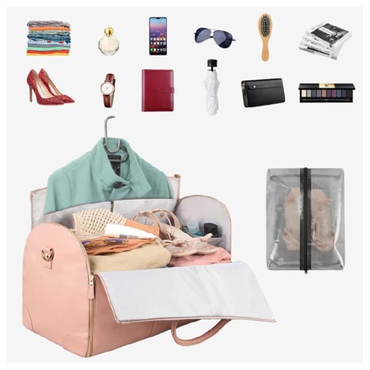Suit Storage Bag Travel Women PU Folding Travel Bag Large Capacity Hand Luggage