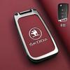 Car Flip Remote Key Case Cover Protector Shell Bag Key chain Accessories For Skoda Octavia A5 A7 Fabia Superb Kodiaq Karoq kybf34