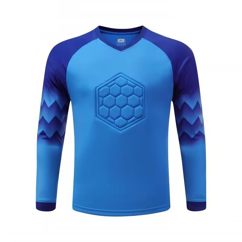 Unisex Long Sleeve Goalkeeper Jersey Set Adults Teens - Soccer Training Uniform In Fluorescent Green Red Navy Pink