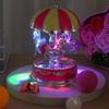 Carousel Music Box Rotatable Luminous Led Light Vintage Design For Girls Romantic Gift Desktop Ornament Musical Box For