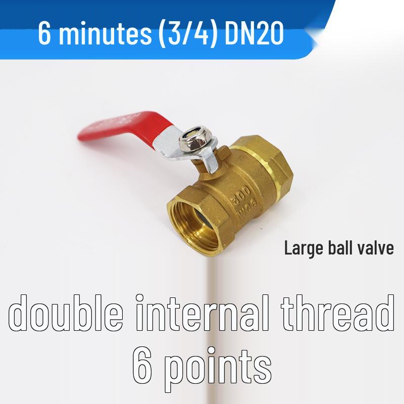 Pneumatic 4-Point Copper Ball Valve Switch for Air Compressor and Water Pipe, Internal/External Thread