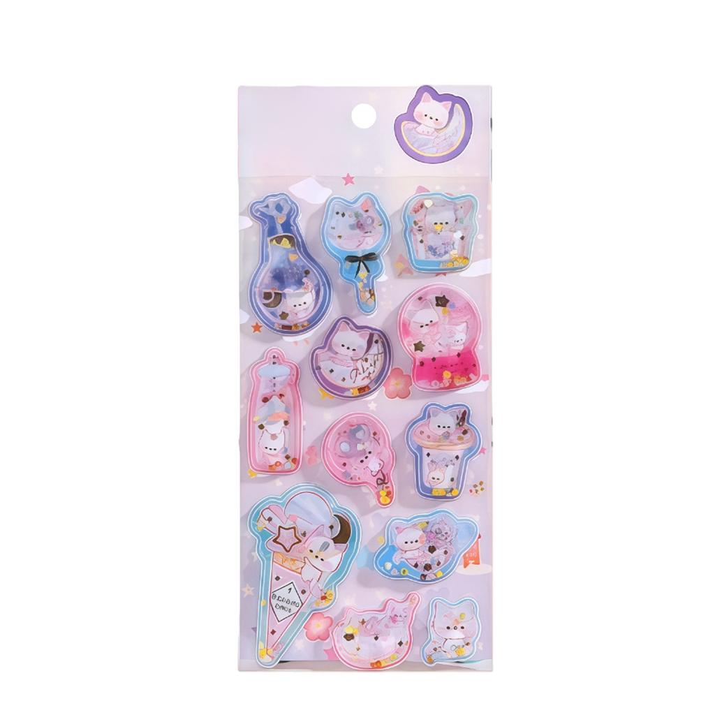 Cartoon 3D Wiggle Stickers, Made Of PVC, Featuring Various Cute Shapes And Soft, Fresh Color Schemes For Journal Decoration.