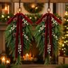 Teardrop Shape Artificial Pine Garland Flexible Bendable Hanging Decorations  Mantle Decoration