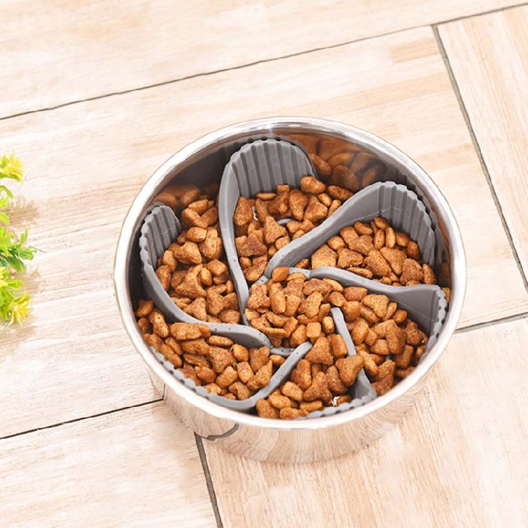 Slow Feeder Bowl Insert  Slow Eating Puzzle for Cat Dog Food Water Bowl Insert