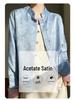 Women's Retro Satin Mandarin Collar Cardigan - Loose Fit, Light National Style Tang Jacket
