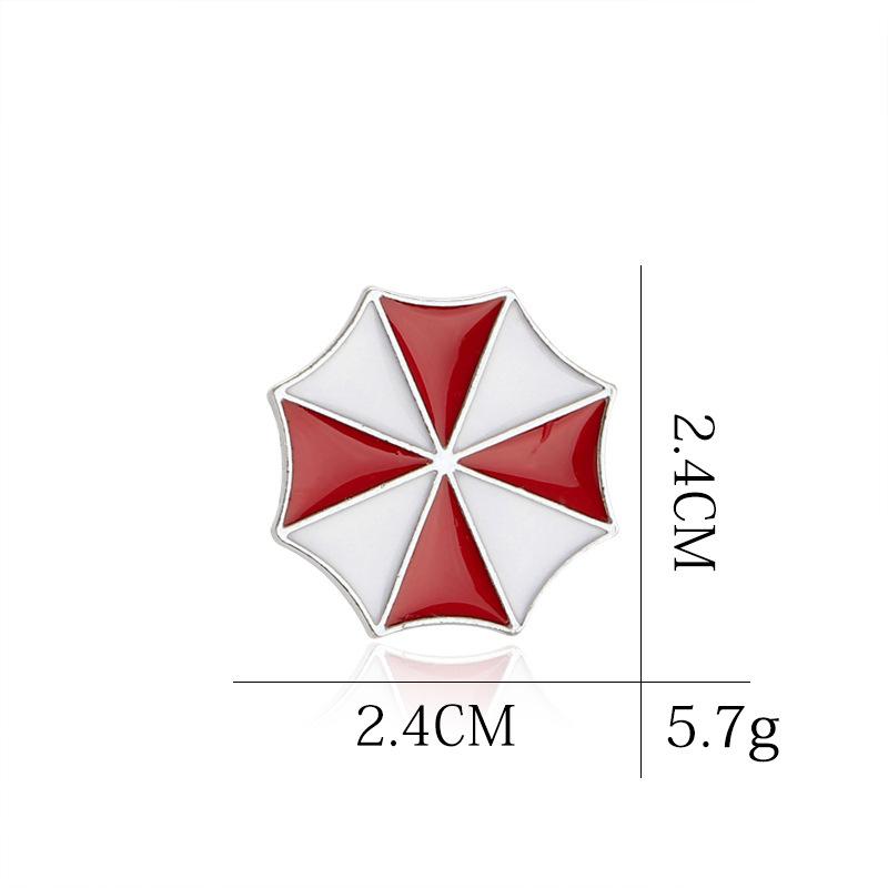 Protective Umbrella Brooch Badge, Small Red Umbrella Shaped Brooch, Exquisite And Versatile Clothing Pin Accessories