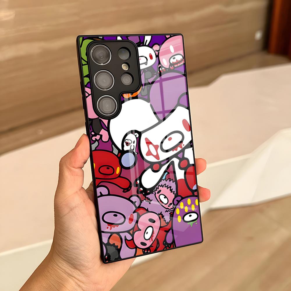 Cute G-Gloomy Bear Phone Case For Samsung S26 S25 Ultra S23 S22 S24 S20 Fe S21 Plus A54 A53 A16 Glass Cover