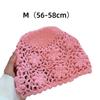 3D Flower Candy Knitted Hat Hand Hook Crochet Beanie Cap Sweet Women Bald Hat