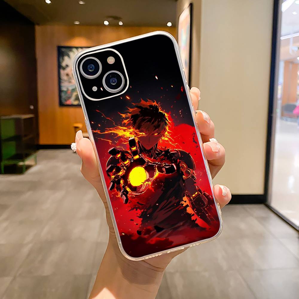 O-P-M-One-Punch -Man Phone Case For iPhone17,16,15,14,13,12,Pro Max,16/15/14 Plus XS Soft Silicone Transparent Cover