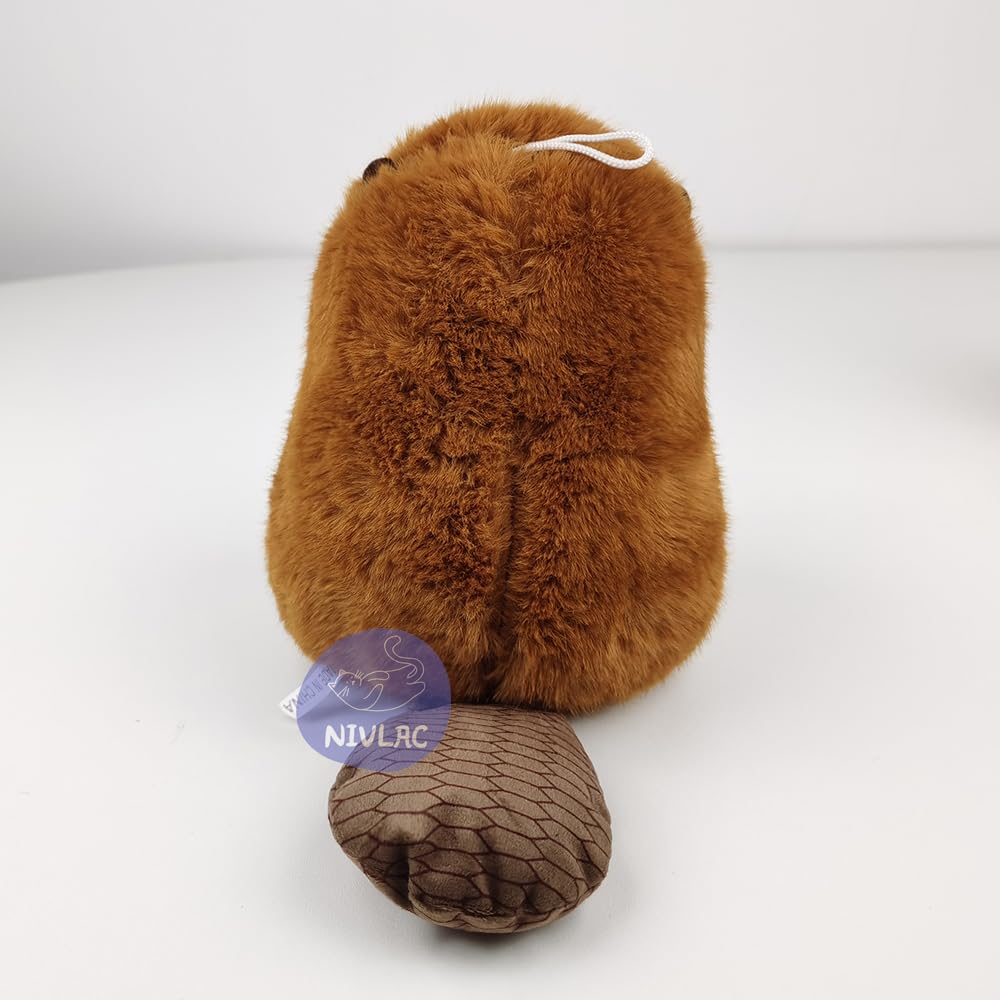 Beaver Plush Toy 20cm Animal Doll Fluffy King Beaver Hugging Pillow Anime Character Movie Related Soft Cute Lightweight Decorative Birthday Present
