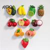 Metal Surfaces Decorative Magnets 3D Simulated Fruit Refrigerator Magnet Resin Shape Fridge Office Cabinet Memo Holders Theme Decoration for Kitchen