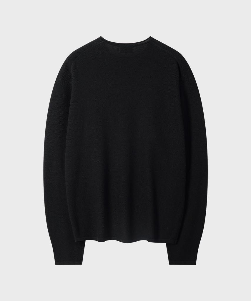 LEIRE Cut-Off Textured Knit [Black]
