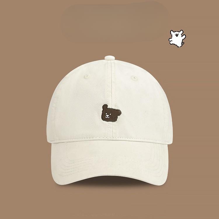 Retro Puppy Embroidered Baseball Cap for Women Korean Version with Big Head and Face Showing Small Couple's Baseball Cap Wide Brim