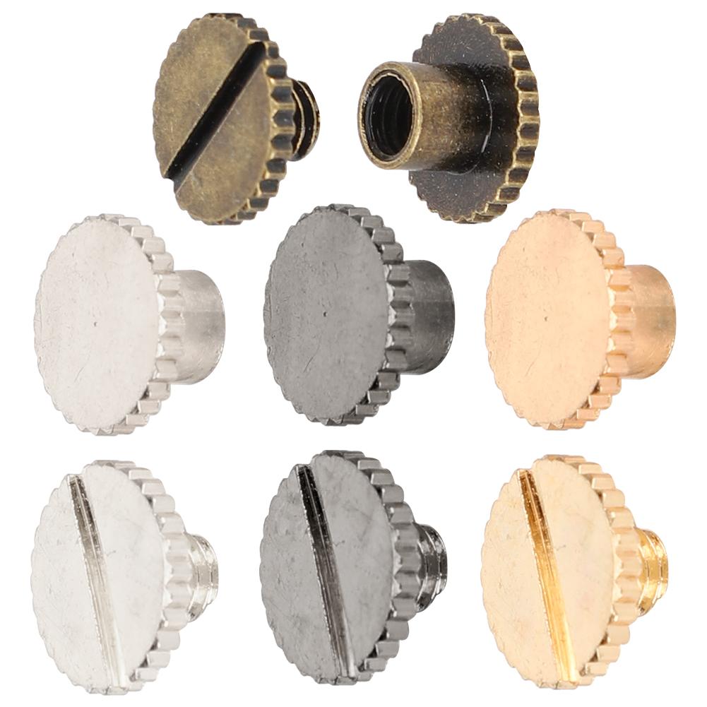 Binding Screw Brass Leather Binding Button Tack Knurling Flat Flat Rivets for Belts Backpacks Holding and Decorating Document