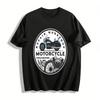Vintage Motorcycle Repair Workshop Print Tee For Moto Lovers Pure Cotton T-shirt