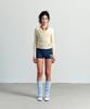 ASIF CALIE Layerd Beads Cowl Neck T-Shirt Yellow