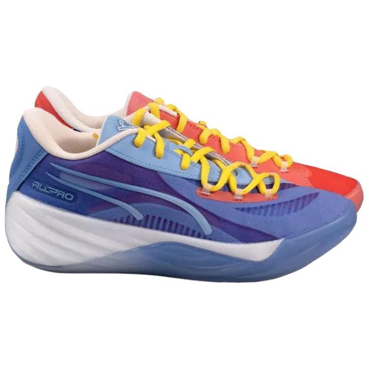 Basket4Ballers x PUMA All Pro Nitro Cushioning Support Cushioning Support Low top Basketball Shoes Unisex Blue White 379916-01