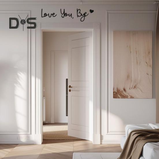 Väggkonst Träskylt Älskar dig Hejdå Skriptskylt Ovanför Dörr Entrédekor Skylt för Hemingång Vägg Alla hjärtans dagsdekoration